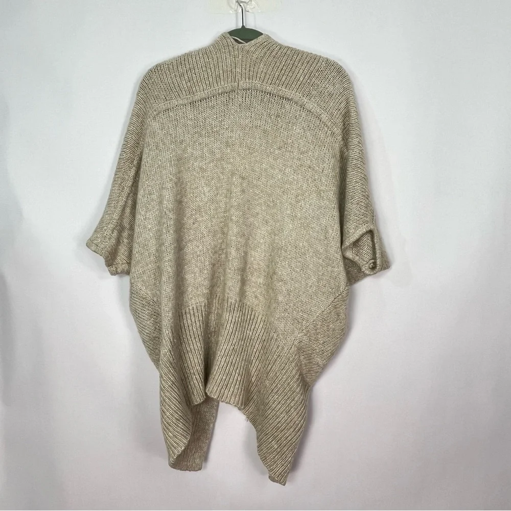 Ana A New Approach Thick Cream Tan Colored Sweater Cardigan Sz Small Oversized